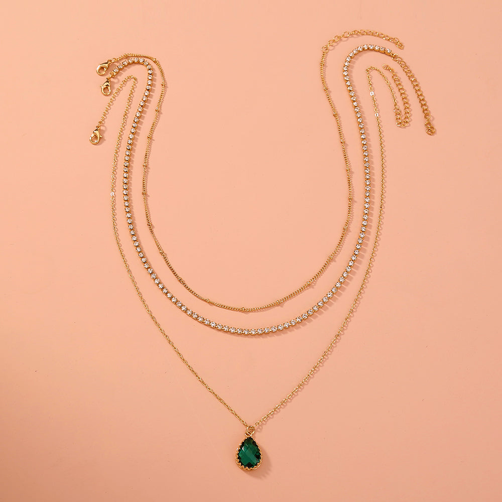 Temple Green Layered Necklace