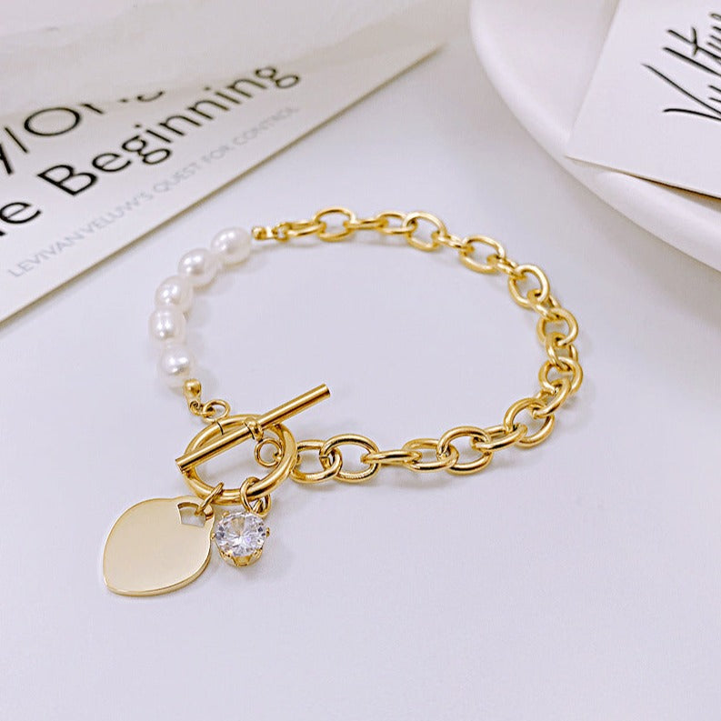Pearl OT Chain Bracelet