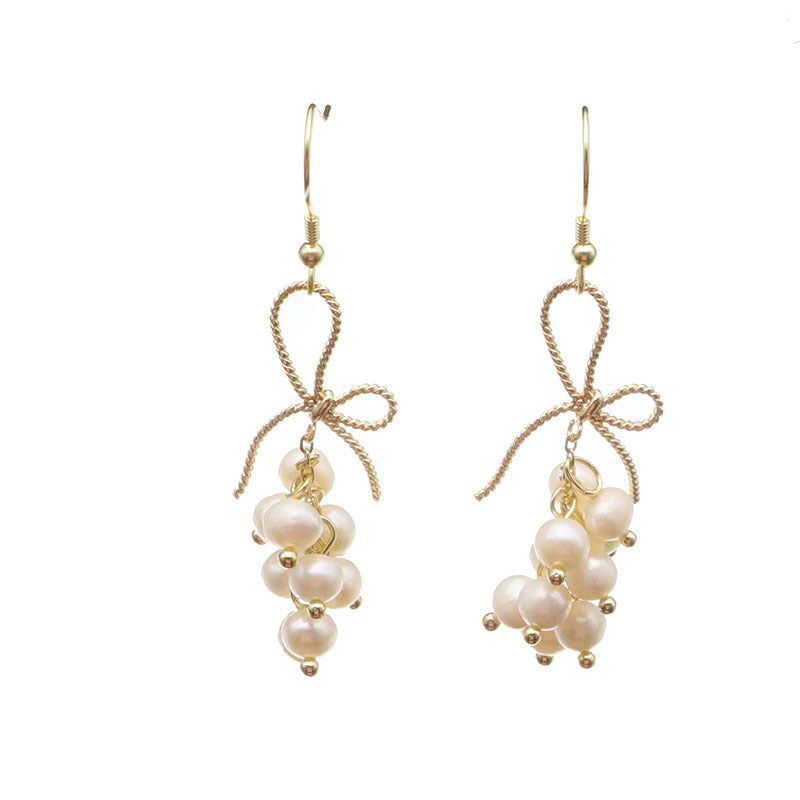 Bow Tied Pearl Earrings