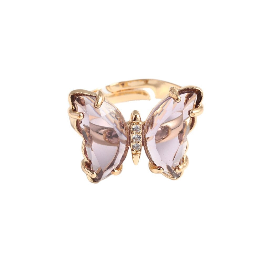 Transparent Butterfly Ring