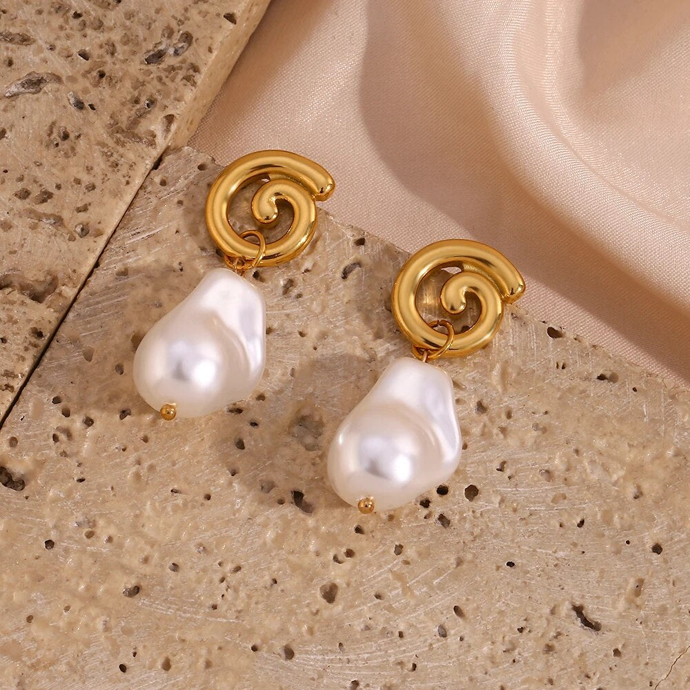 Baroque Pearl Drop Earrings