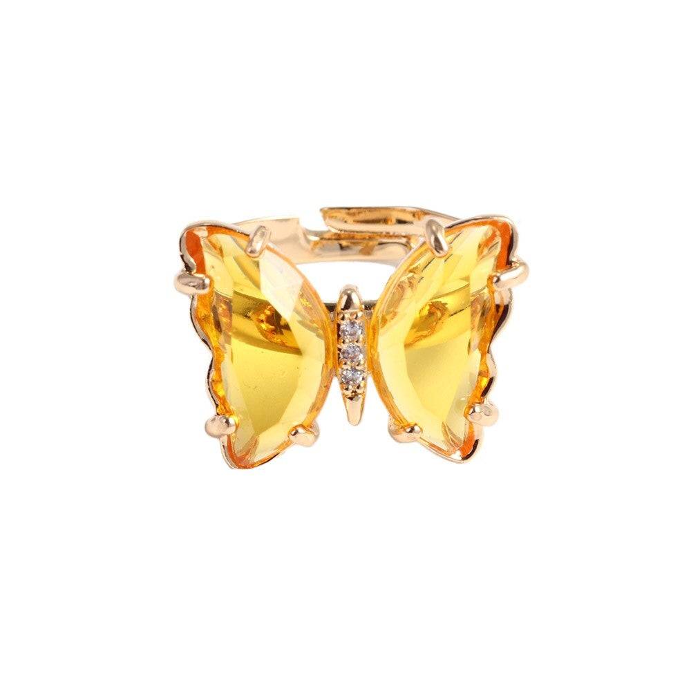 Transparent Butterfly Ring