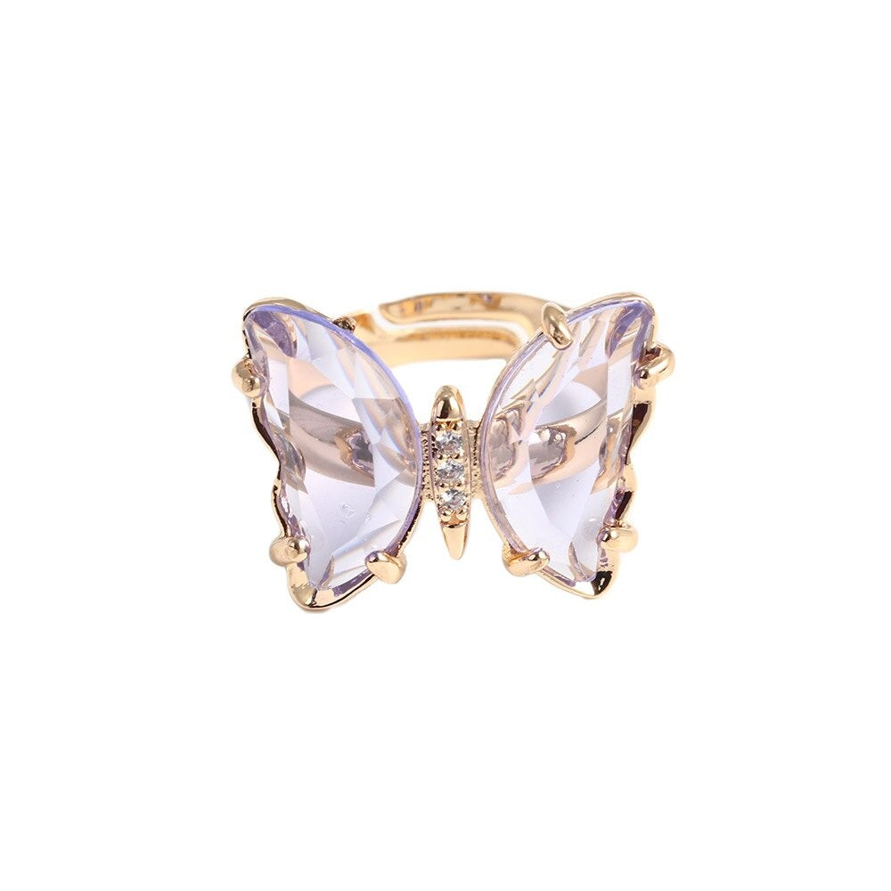 Transparent Butterfly Ring