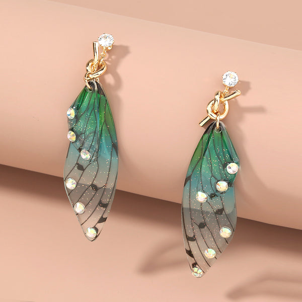 Rainbow Butterfly Wing Earrings