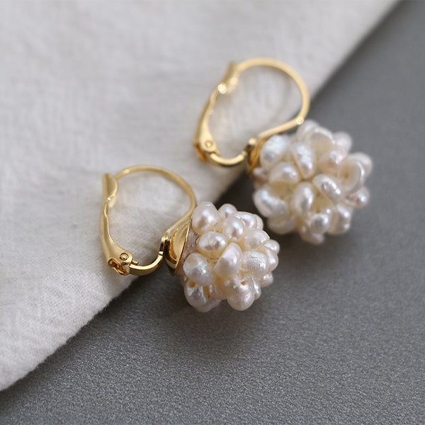 Pearl Buckle Earrings