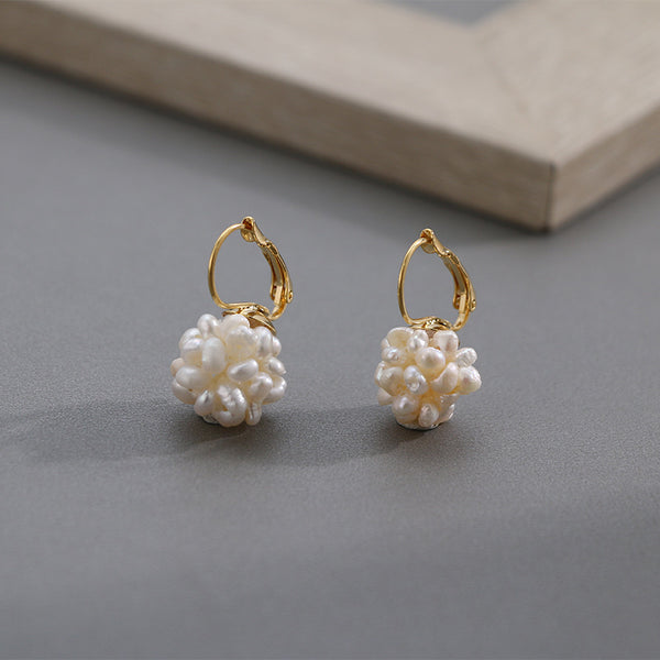 Pearl Buckle Earrings