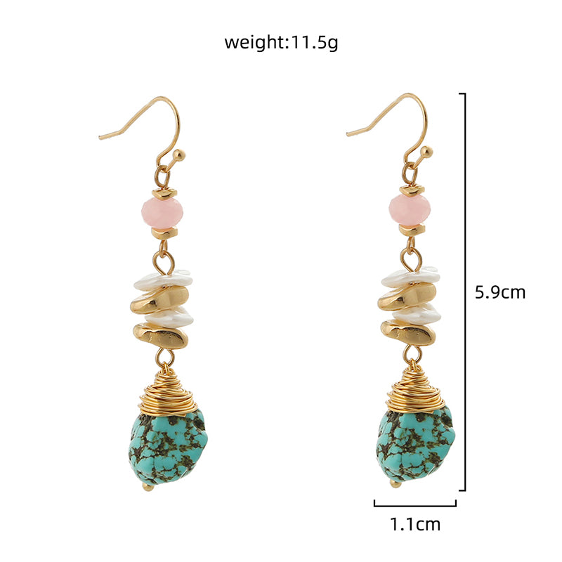Turquoise Hand-Wound Earrings