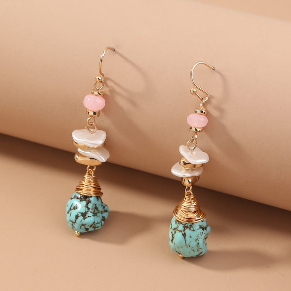 Turquoise Hand-Wound Earrings