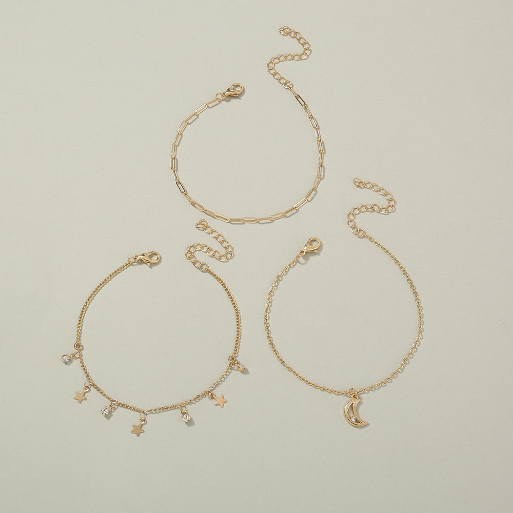 Moon & Star Bracelet Combination (3pcs)