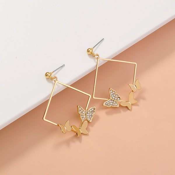 Geometric Butterfly Swarm Earrings
