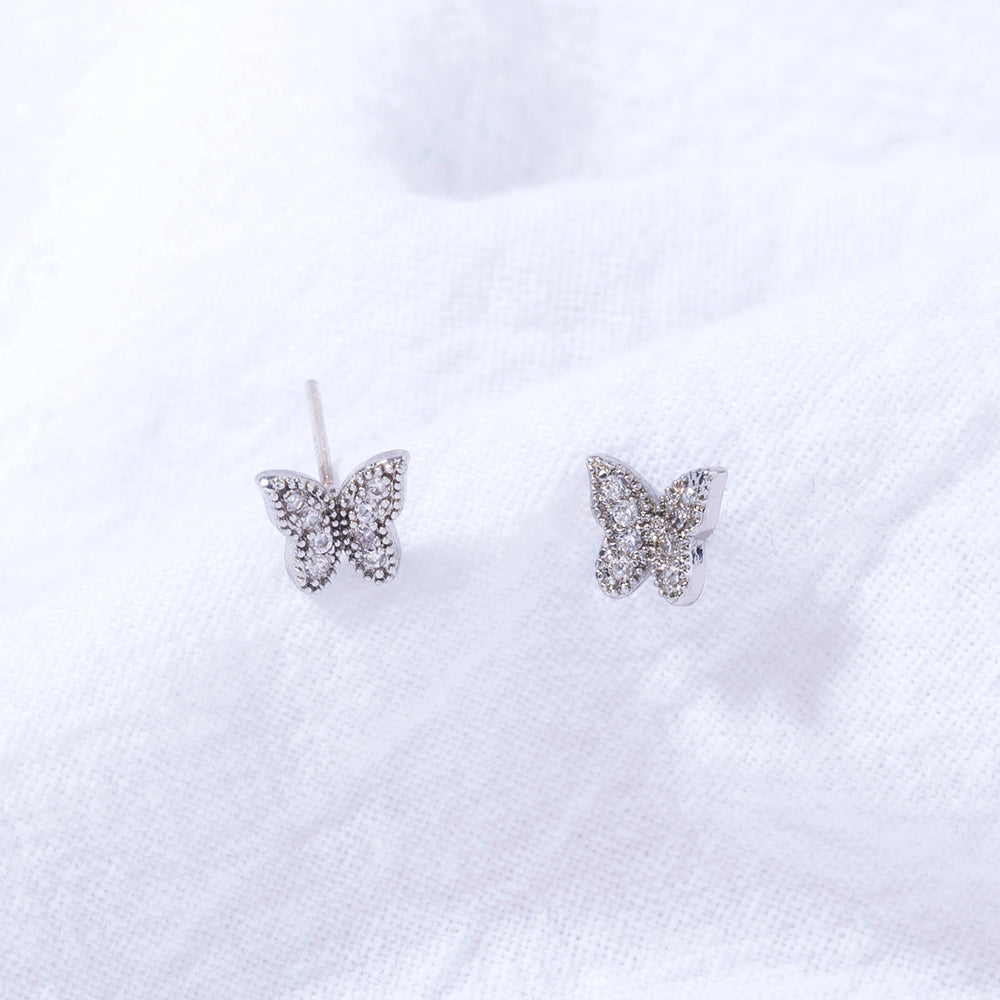 Sparkling Butterfly Pendant Earrings