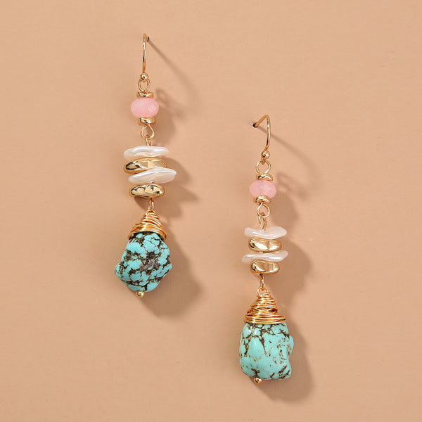 Turquoise Hand-Wound Earrings
