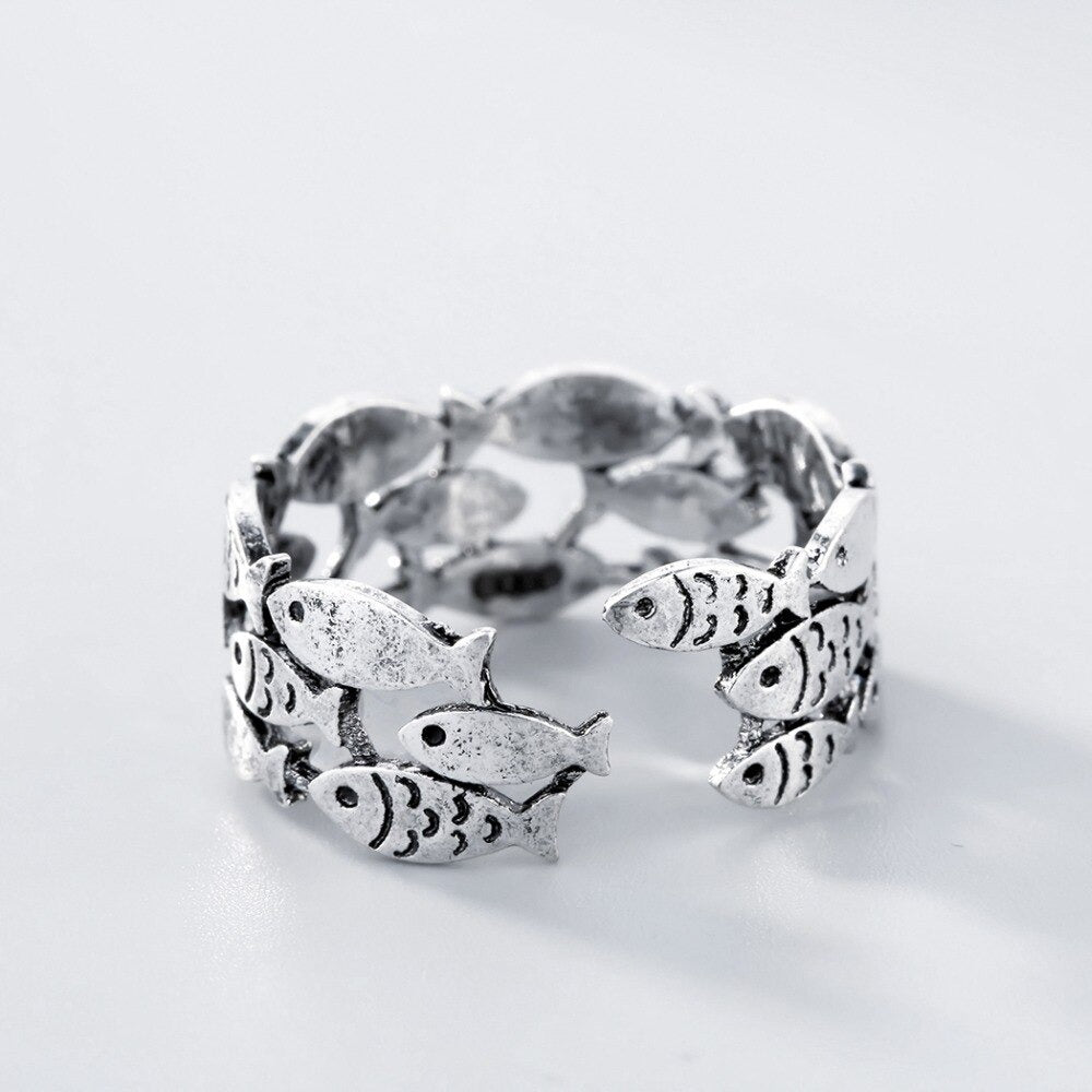 Fish Layered Wrap Ring