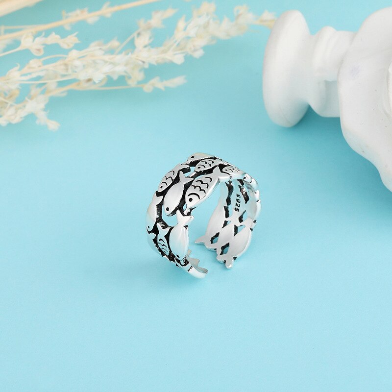 Fish Layered Wrap Ring