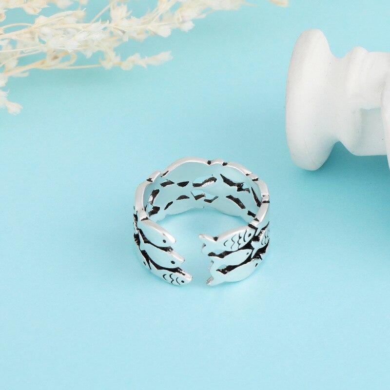 Fish Layered Wrap Ring