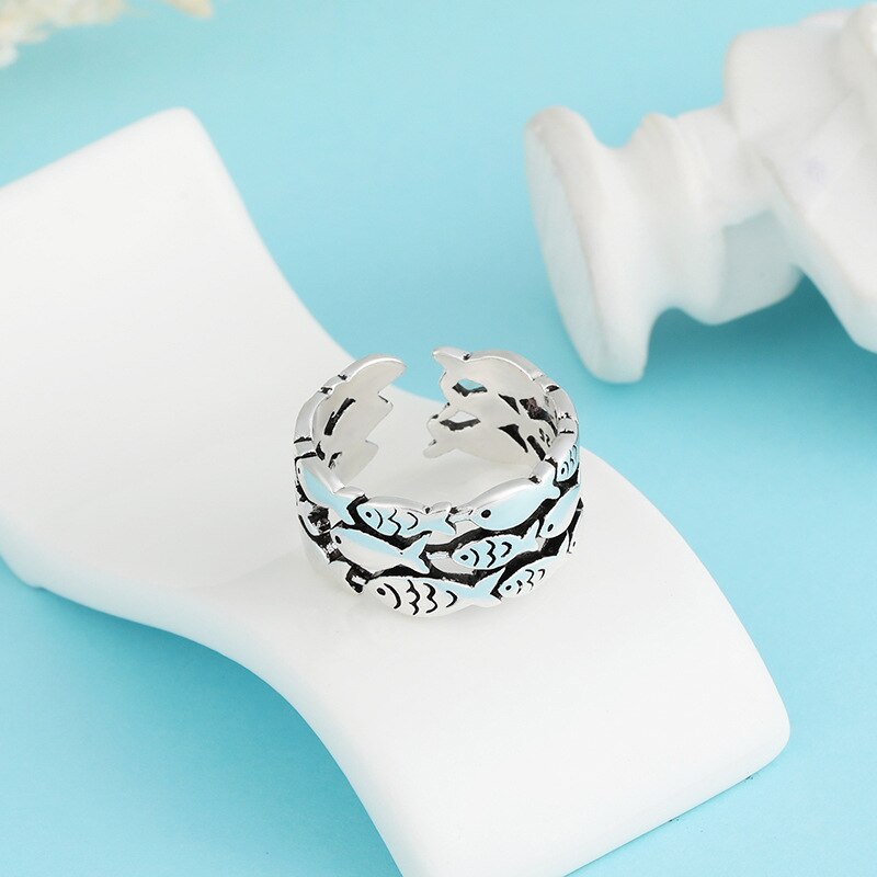Fish Layered Wrap Ring