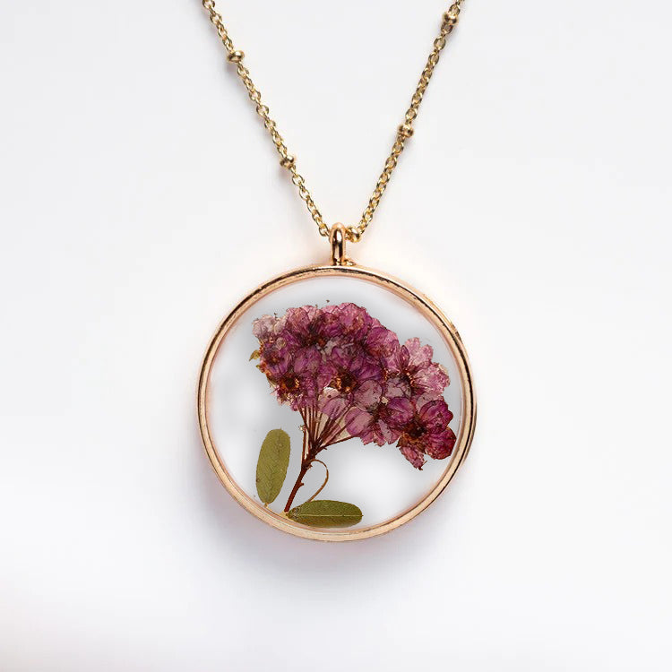 Purple Rose Necklace
