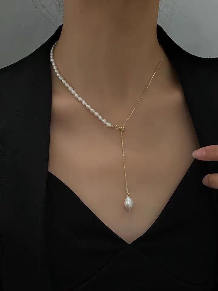 Dainty Pearl Drop Necklace