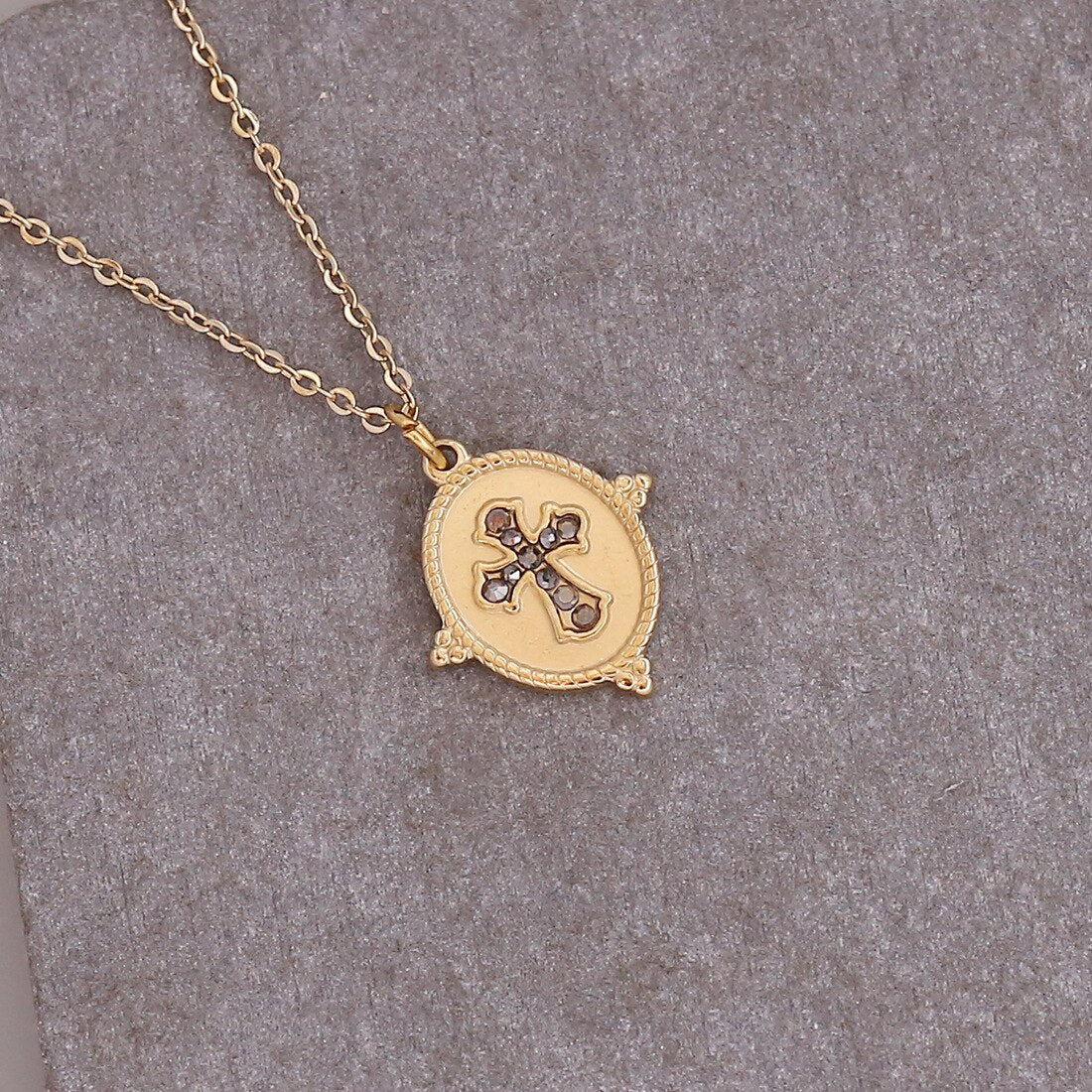 Opal Cross Necklace