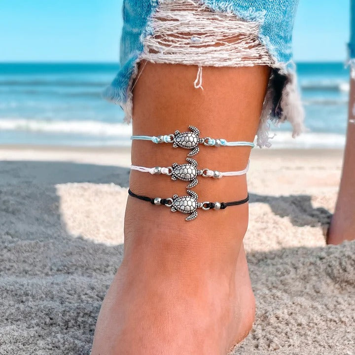 Sea Turtle Anklet Set