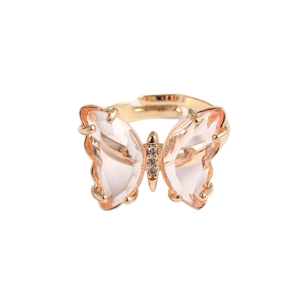 Transparent Butterfly Ring