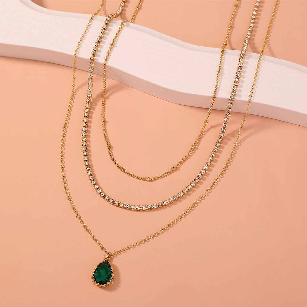 Temple Green Layered Necklace