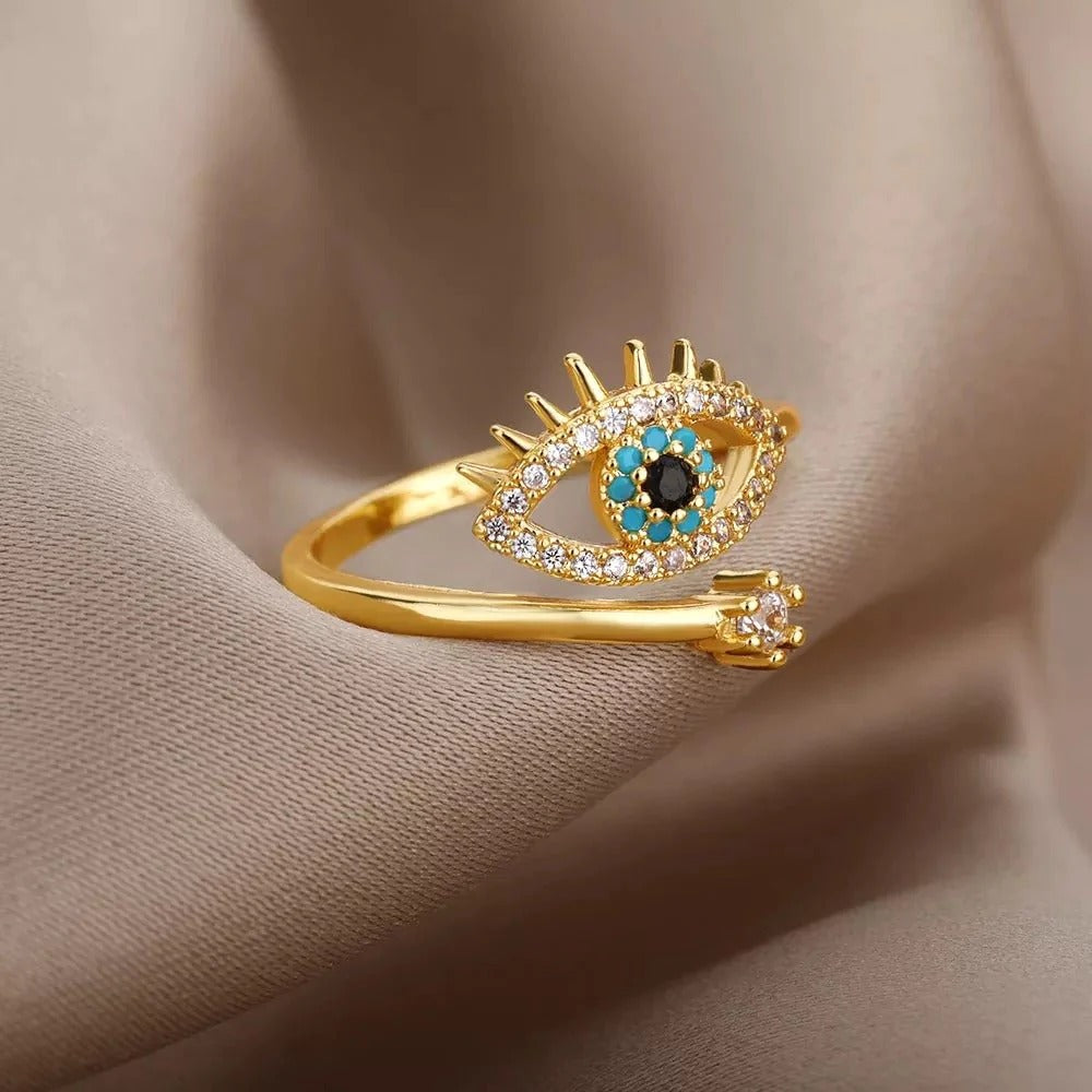 Evil Eye Ring Gold