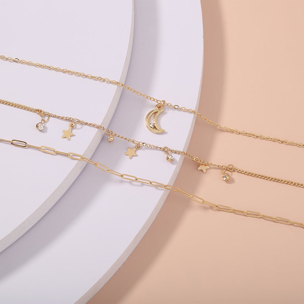 Moon & Star Bracelet Combination (3pcs)