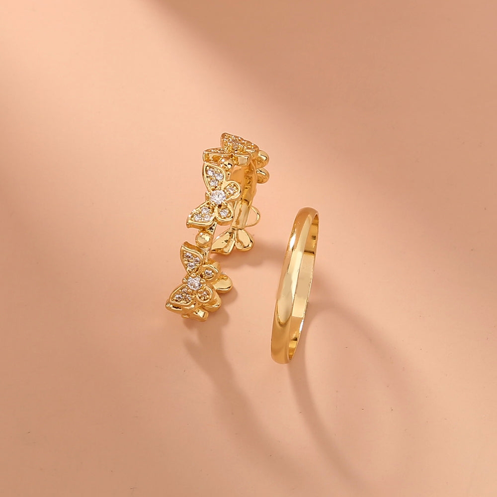 Layered Butterfly Ring