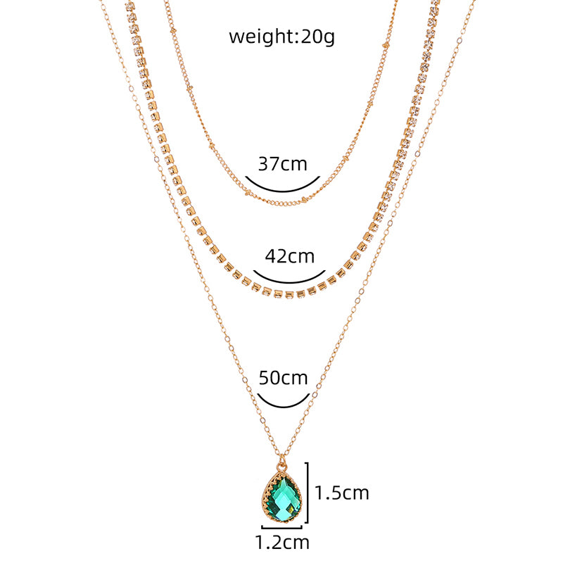 Temple Green Layered Necklace