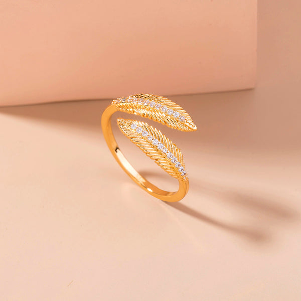 Golden Feathers Ring