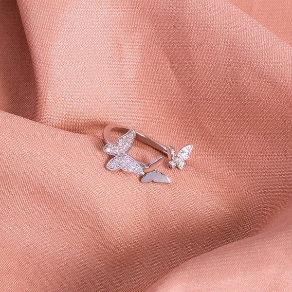 Butterfly Wander Crystal Ring