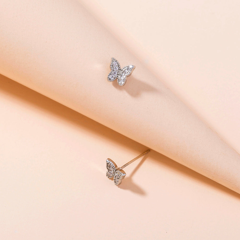 Sparkling Butterfly Pendant Earrings