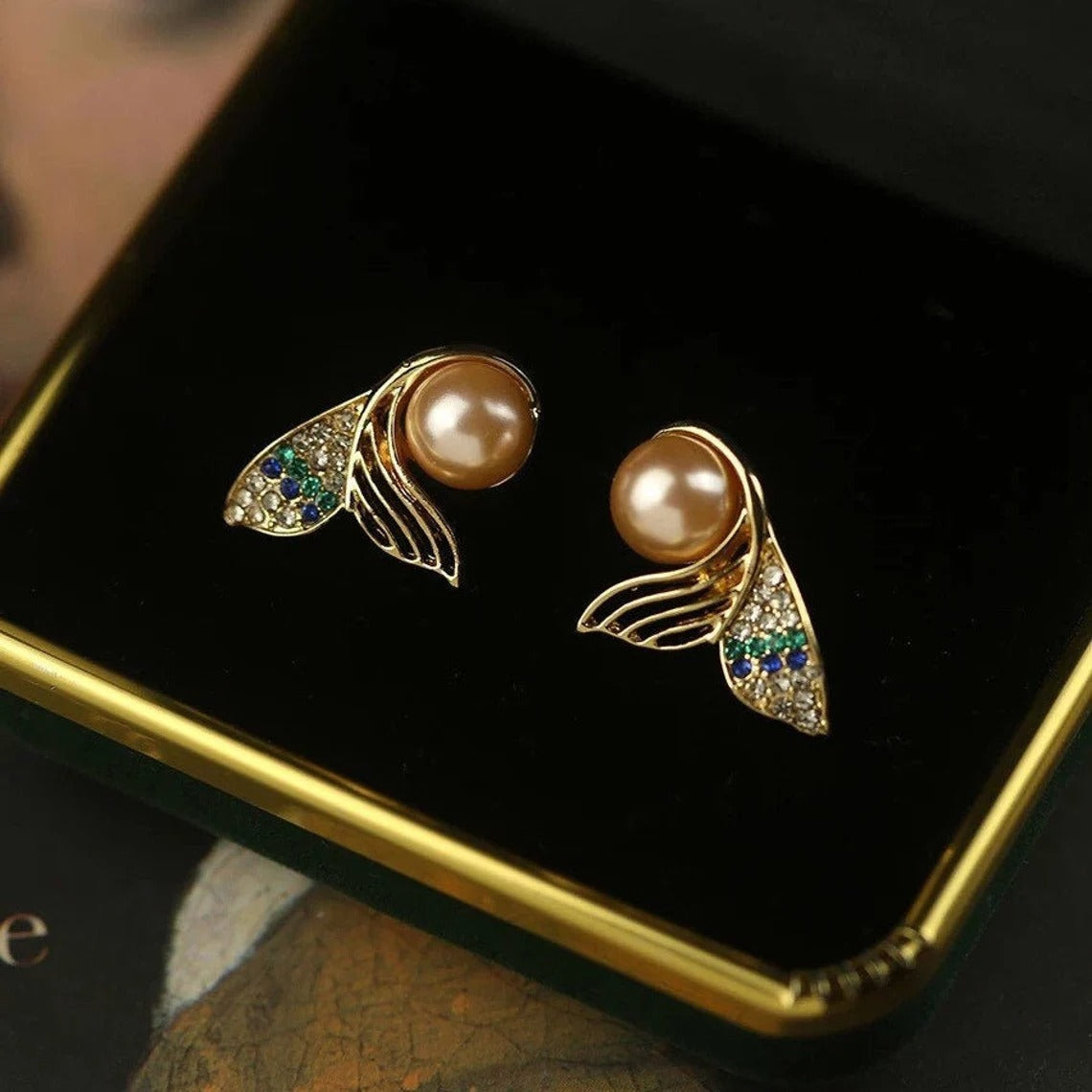 Mermaid Tail Pearl Earrings